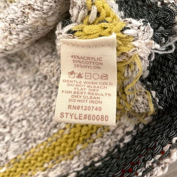 Mystree Multicolor Striped Drop-Shoulder Crewneck Sweater Size Small - Picture 10 of 14